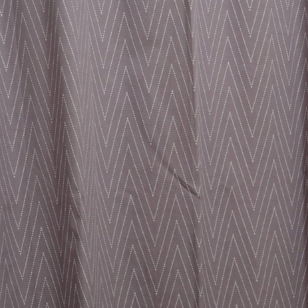 Elegant Threshold Gray Chevron Stripe Pattern Fabric Shower Curtain